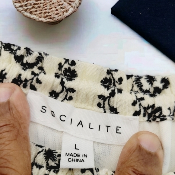 Off-shoulder Embroided Gauze Print Sceen Mini Dress Floral Pattern size Small - Picture 11 of 12